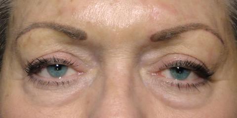 Eyebrows permanent cosmetics, after photo