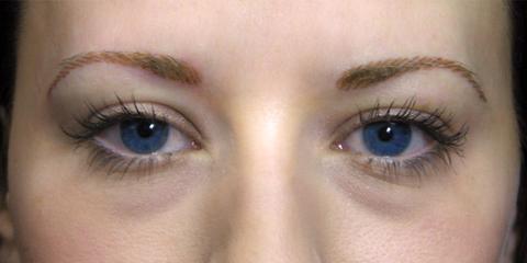 Eyebrows permanent cosmetics, after photo