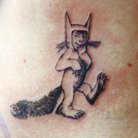 De Novo decorative tattoo of Max from Where the Wild Things Are