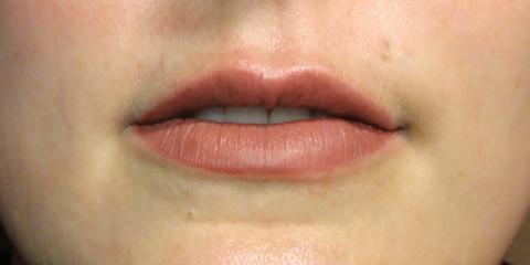 Lips permanent cosmetics, after photo